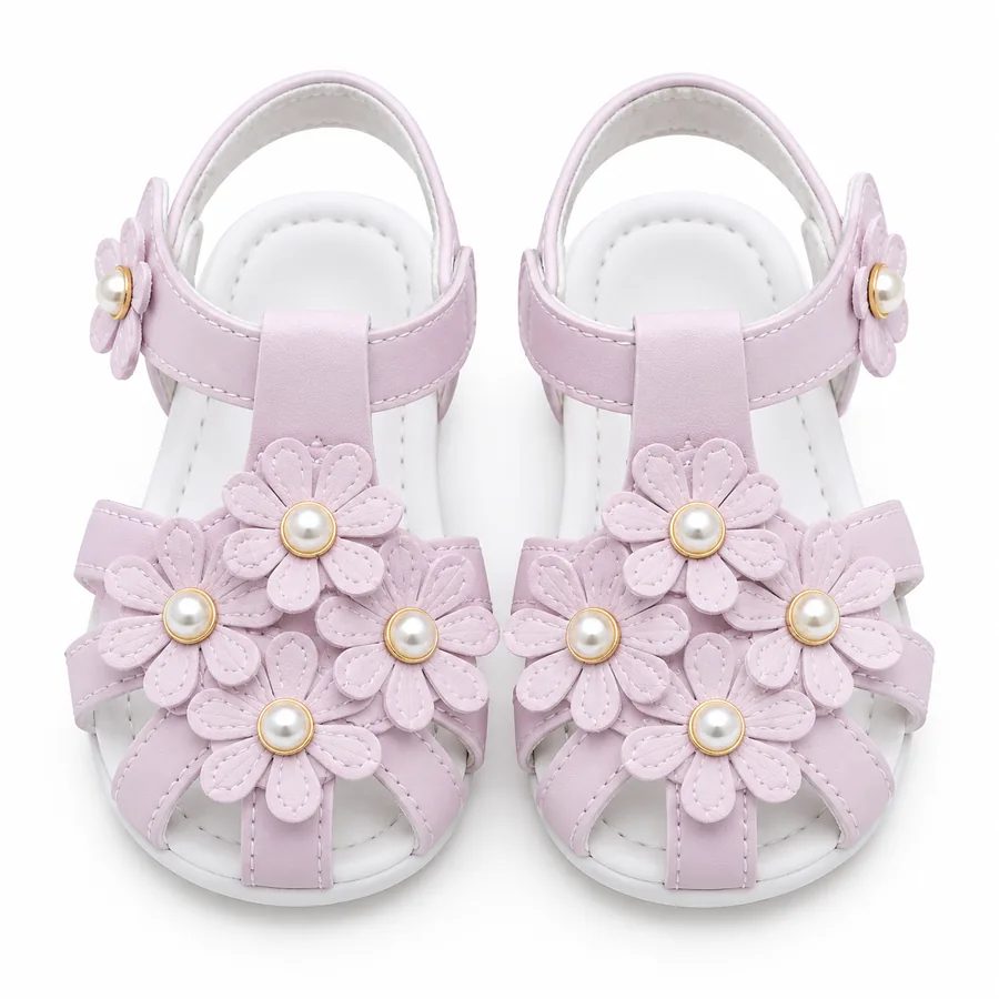 Baby Girls Sandals – Lilac Flower