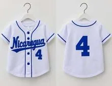 Nicaragua Baby Baseball Shirt – White/Blue #4