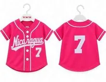 Nicaragua Baby Baseball Shirt – Pink #7