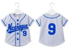 Nicaragua Baby Baseball Shirt – White/Blue #9