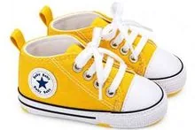 Baby Shoes – Yellow Canvas