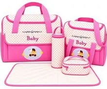 Baby Diaper Bag Set – Pink