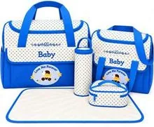 Baby Diaper Bag Set – Blue Classic