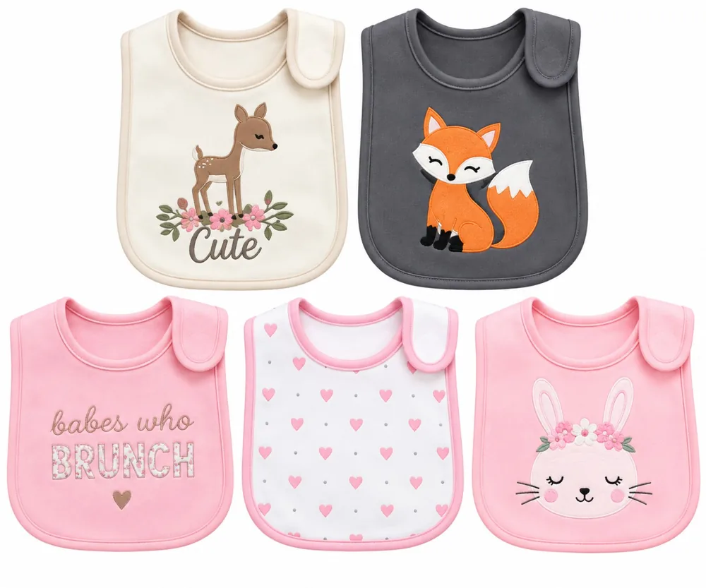 New born Baby Bibs 5pcs