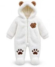 Baby Heavy Romper – Bear White