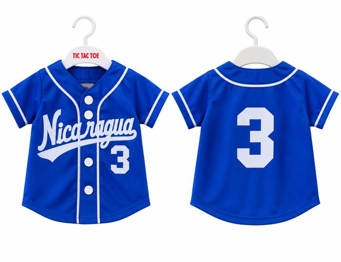 Nicaragua Baby Baseball Shirt – Blue #3