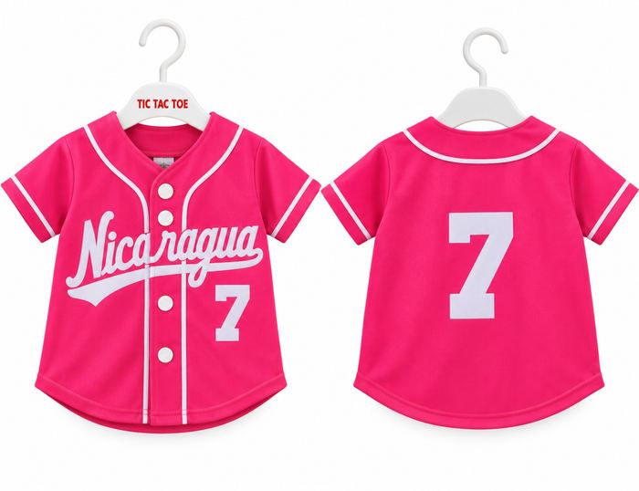 Nicaragua Baby Baseball Shirt – Pink #7