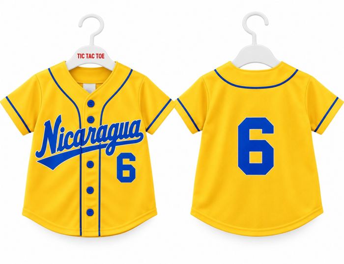 Nicaragua Baby Baseball Shirt – Yellow #6