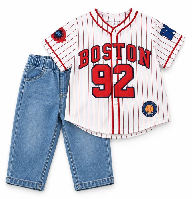 Boston Baby Baseball Set – Shirt & Trousers