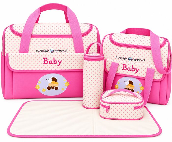 Baby Diaper Bag Set – Pink