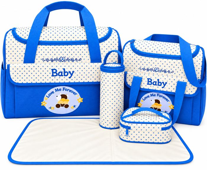 Baby Diaper Bag Set – Blue Classic