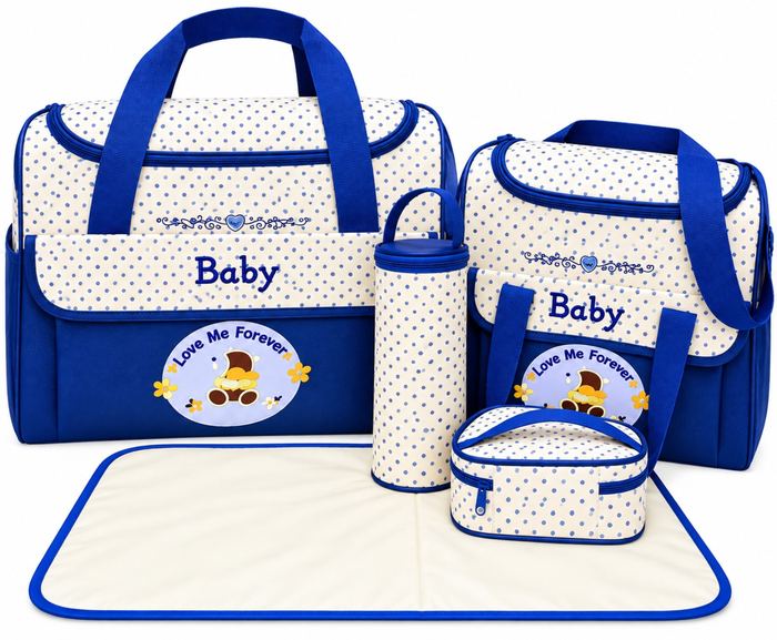 Baby Diaper Bag Set – Blue