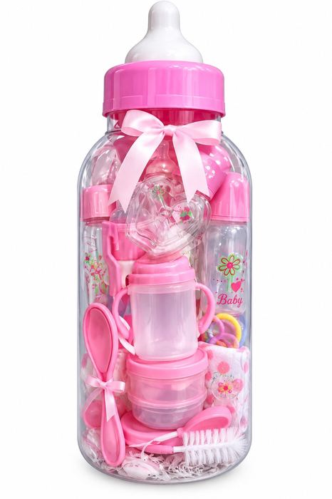 Pink Baby Feeding & Care Set