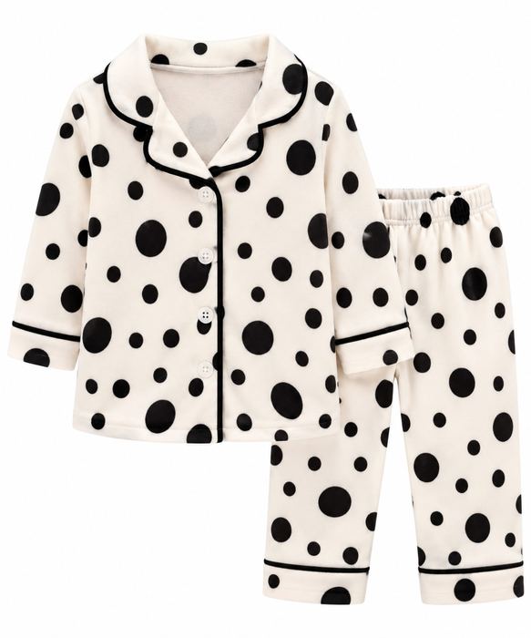 Kids Pajamas – Black Dots