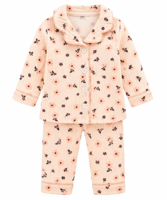 Kids Pajamas – Peach Floral
